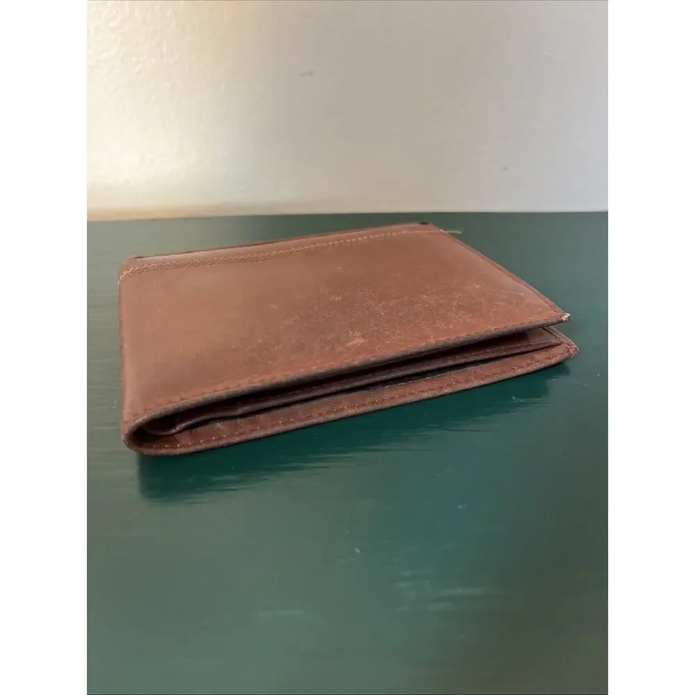Missoni Italy Brown Genuine Leather Vintage Men’s Bifold Wallet